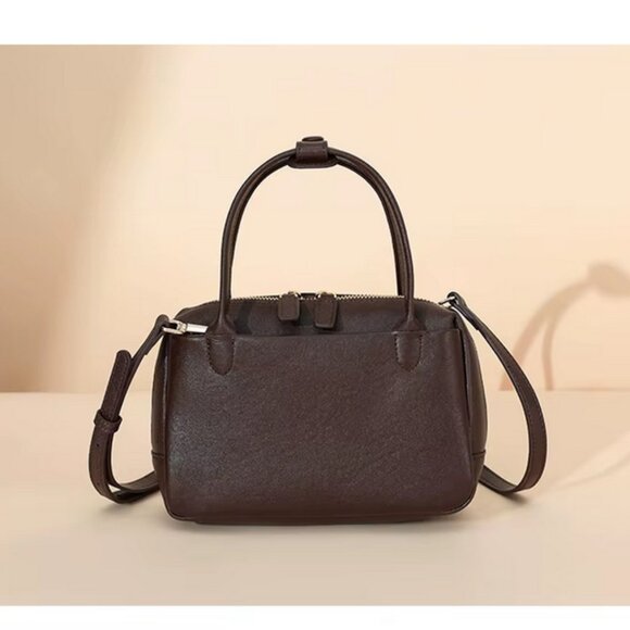 Trendy Genuine Cow Leather Shoulder Bag, Vintage Designer Satchel Crossbody - Picture 3 of 12